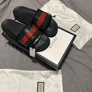 Gucci Web Slide Sandal Men’s 9